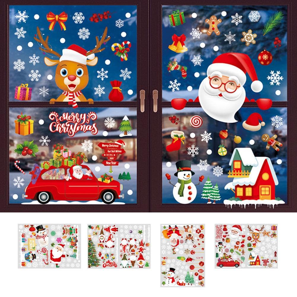 Amazon.co.jp: クリスマス 飾り 静電ステッカー 剥がせる 汚れない